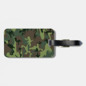 カムフラージュの迷彩柄の緑のブラウンパターン ラゲッジタグ (裏面横)