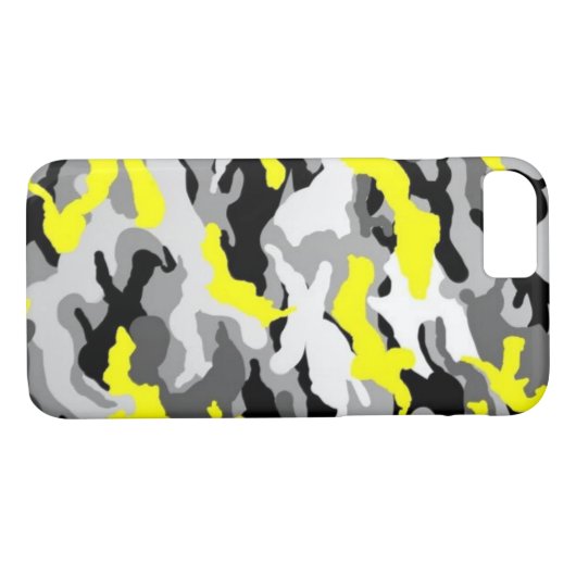 カムフラージュの黄色く黒いComoの軍隊の軍のプリント Case-Mate iPhoneケース (裏面(横))