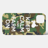 カムフラージュは平静および農場を保ちます Case-Mate iPhoneケース (裏面 (横))