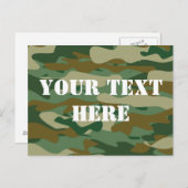 カムフラージュパターンデザインの郵便はがきパーソナライズな| ポストカード (正面/裏面)