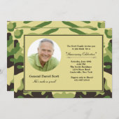 カムフラージュフレーム-写真の軍隊の招待状 招待状 (正面/裏面)