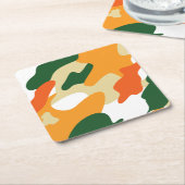 カムフラージュ スクエアペーパーコースター (アングル)