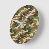 カムフラージュ ラウンド壁時計 (傾斜)