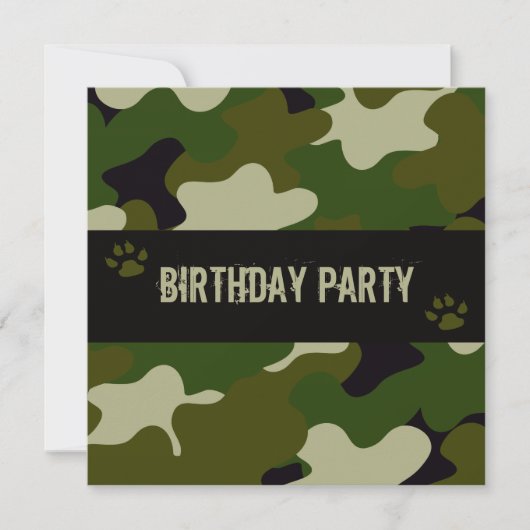カムフラージュ 招待状 (正面)