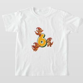 カムリ恐竜の誕生日Tシャツ – 6歳用 Tシャツ