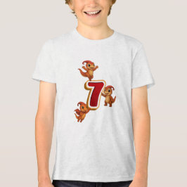 カムリ恐竜の誕生日Tシャツ - 7歳 トライブレンドTシャツ
