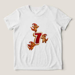 カムリ恐竜の誕生日Tシャツ - 7歳 トライブレンドTシャツ