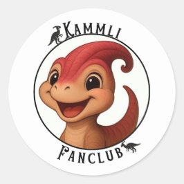 カムリ・ファンクラブ かわいい恐竜ステッカー ラウンドシール