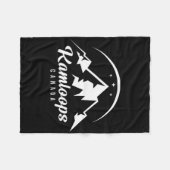 カムループスカナダスキーリゾートスキーリゾートスキースノーボード フリースブランケット (正面(横))