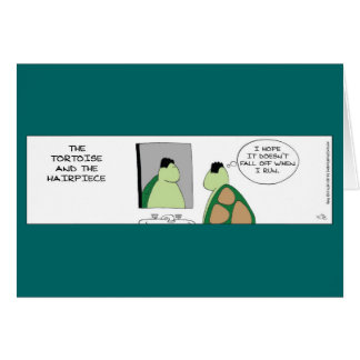 カメおもしろいとヘアピースのカード