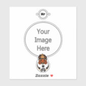 カメおもしろいの冷たいモノグラム シール (シート)