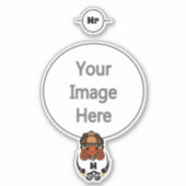 カメおもしろいの冷たいモノグラム シール (正面)