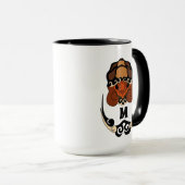 カメおもしろいの冷たいモノグラム マグカップ (正面右)