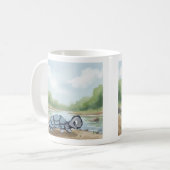 カメおもしろいス コーヒーマグカップ (正面左)