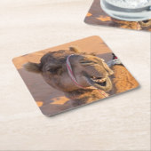 カメおもしろいル スクエアペーパーコースター (アングル)