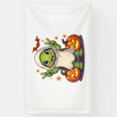 カメおもしろい幽霊かぼちゃブハロウィンキッズメンズ 横断幕 (縦)