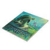 カメおよびノウサギの芸術 タイル (側面)