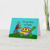 カメが付いているパーソナライズなイースターカード シーズンカード (正面)