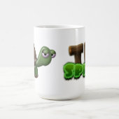 カメが付いている傾き及び芽のロゴのマグ コーヒーマグカップ (中央)