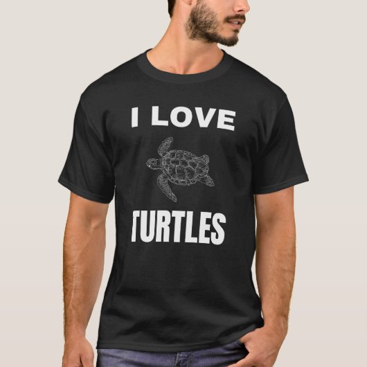 カメが好き Tシャツ (正面)