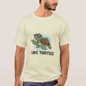 カメが好き Tシャツ (正面)