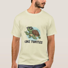 カメが好き Tシャツ