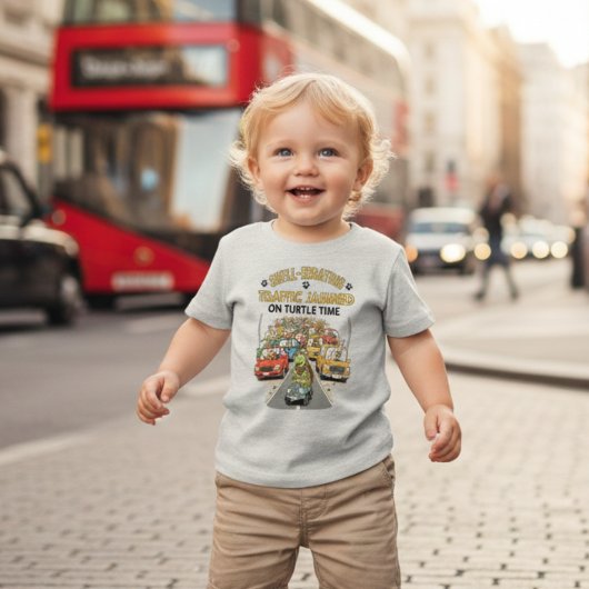カメさん交通渋滞 Shell-ebrating ベビーTシャツ