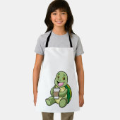 カメとシェル&コーヒー行く エプロン (インサイチュ)