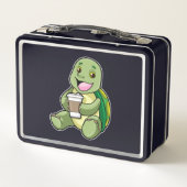 カメとシェル&コーヒー行く メタルランチボックス (裏面)