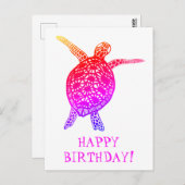 カメとトカゲの誕生日おめでとう! ポストカード (正面/裏面)