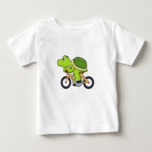 カメと自転車.PNG ベビーTシャツ (正面)