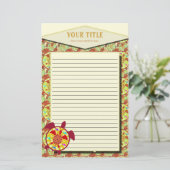 カメによって並べられる文房具内のカメ 便箋 (スタンド正面)