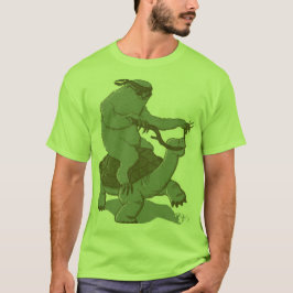 カメに乗る怠惰 Tシャツ