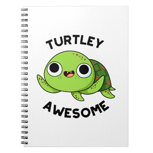 カメに最高に面白いパンクなTurtle Pun ノートブック (正面)