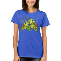カメに気を取られる | かわいい海洋生物Tシャツ