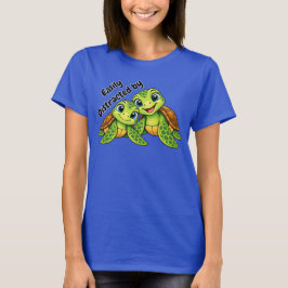カメに気を取られる | かわいい海洋生物Tシャツ Tシャツ
