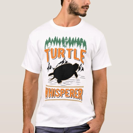 カメのささやき手 ミニコピー Tシャツ (正面)