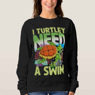 カメのためのスイムTURTLEY スウェットシャツ