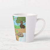 カメのウサギのレーシングマグ カフェラテマグ (右)