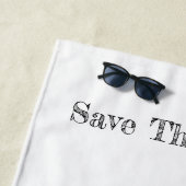 カメのエコのバッジを救って下さい ビーチタオル (インサイチュ)