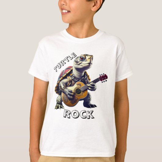 カメのキャラクターイラストデザイン Tシャツ (正面)