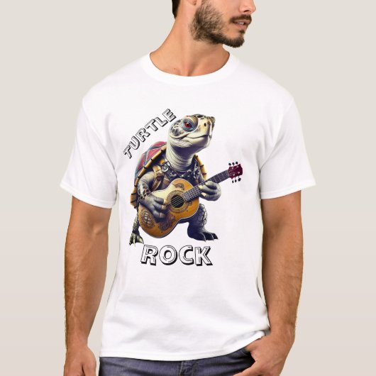 カメのキャラクターイラストデザイン Tシャツ (正面)