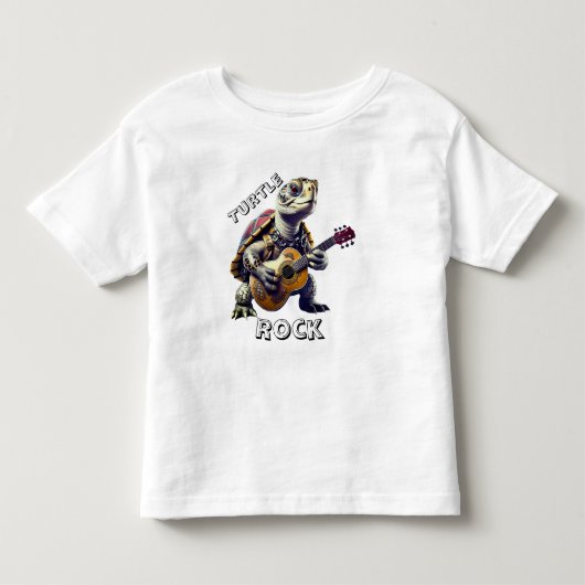 カメのキャラクターイラスト トドラーTシャツ (正面)