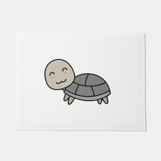 カメのキャラクター動物 ドアマット (正面)