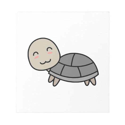 カメのキャラクター動物 ノートパッド (正面)