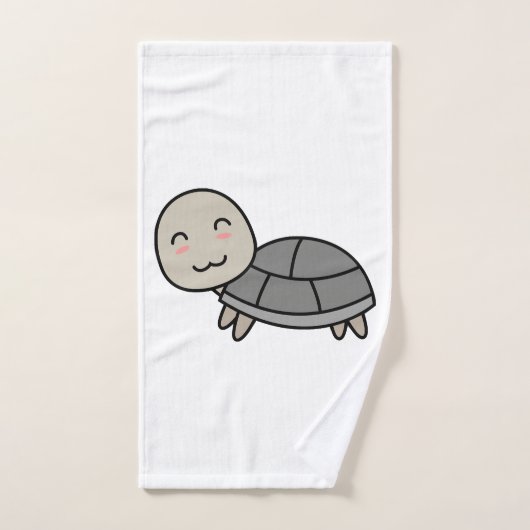 カメのキャラクター動物 ハンドタオル (ハンドタオル)