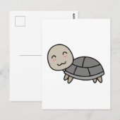 カメのキャラクター動物 ポストカード (正面/裏面)