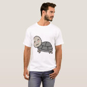 カメのキャラクター動物 Tシャツ (正面フル)