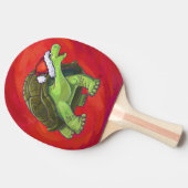 カメのクリスマスオンレッド 卓球ラケット (横)