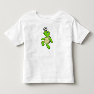 カメのサッカープレーヤー サッカー トドラーTシャツ